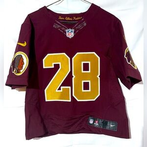 NFL GREEN redskins on field football jersey #28